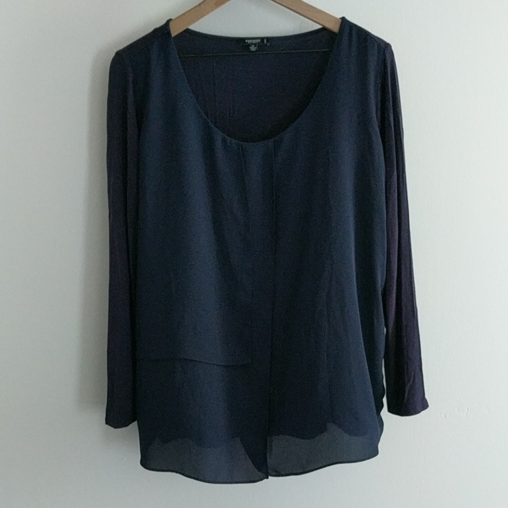 Premise Blue Long Sleeve Blouse